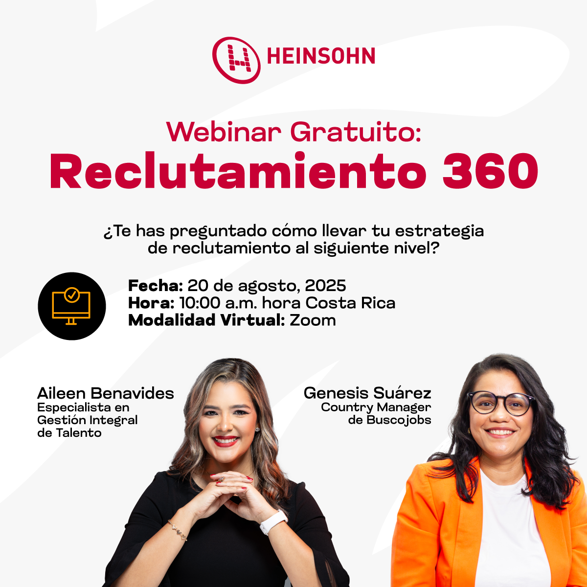Banner Webinar: Reclutamiento 360 ¿Cómo crear un proceso que atrae al talento adecuado?